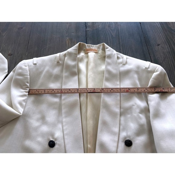 1970 US Air Force Officer Dress White Summer Uniform Coat Jacket Dinner USAF - Picture 7 of 12